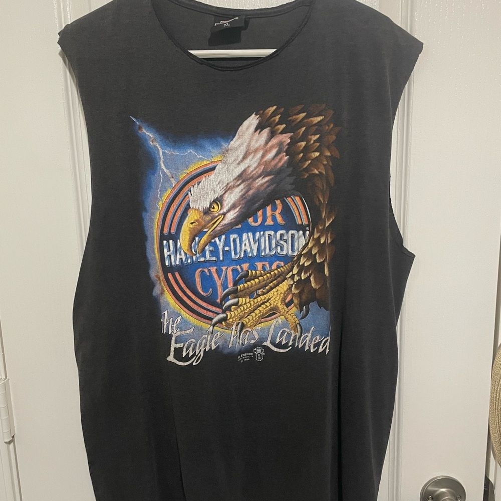 Harley-Davidson Black Sleeveless Graphic Tee